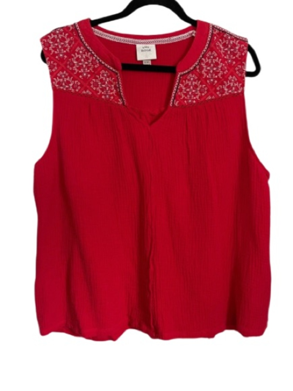 Knox Rose Sleeveless Gauze Blouse. Size XS (fits oversized). Bohemian.